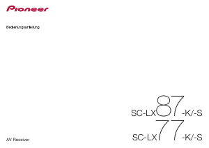 Bedienungsanleitung Pioneer SC-LX87-S Receiver
