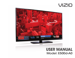 Handleiding VIZIO E500d-A0 LED televisie