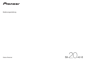 Bedienungsanleitung Pioneer SX-20-S Receiver