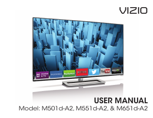 Handleiding VIZIO M501d-A2 LED televisie