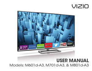 Handleiding VIZIO M801d-A3 LED televisie