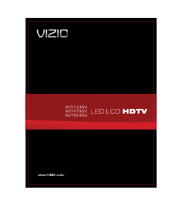 Manual VIZIO XVT553SV LED Television