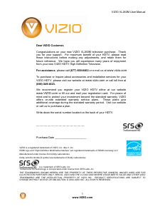 Manual VIZIO VL260M LCD Television