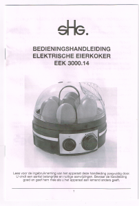 Handleiding SHG EEK 3000.14 Eierkoker