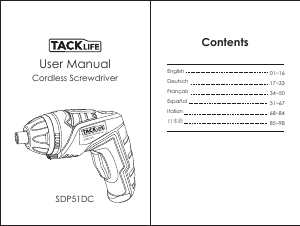 Manual Tacklife SDP51DC Screw Driver