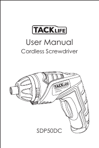Manual de uso Tacklife SPD50DC Atornillador