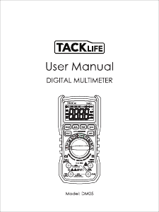 Manuale Tacklife DM05 Multimetro