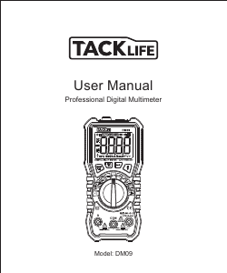 Manual Tacklife DM09 Multimeter