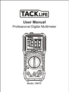 Mode d’emploi Tacklife DM10 Multimètre