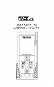 Manual Tacklife HD Laser Distance Meter