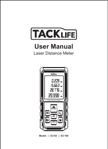 Manual Tacklife S3-100 Laser Distance Meter