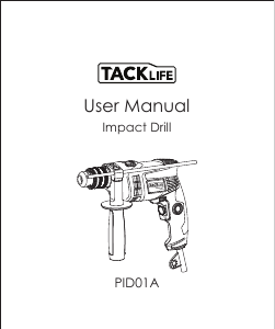 Manual de uso Tacklife PID01A Taladradora de percusión