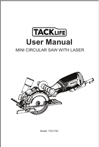 Manual Tacklife TCS115A Circular Saw