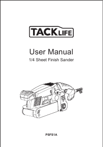 Manual de uso Tacklife PSFS1A Lijadora de banda