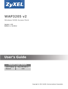 Manual ZyXEL WAP3205 v2 Access Point
