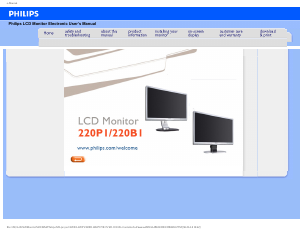 Manual Philips 220BI LCD Monitor