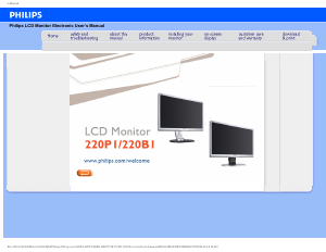 Bruksanvisning Philips 220BI LCD skärm