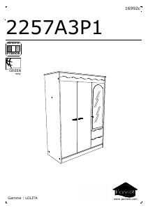 Hướng dẫn sử dụng Parisot 2257A3P1 Lolita Tủ quần áo