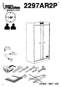 Hướng dẫn sử dụng Parisot 2297AR2P Lovely Light Tủ quần áo