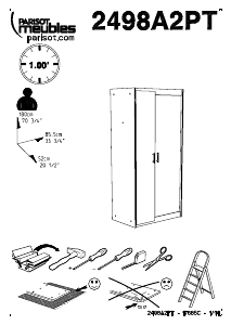 说明书 Parisot2498A2PT Charly衣柜