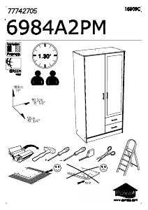 説明書 Parisot 6984A2PM Infinity ワードローブ