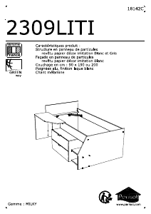 사용 설명서 Parisot 2309LITI Milky 2층 침대