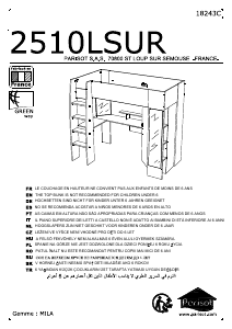 Manual Parisot 2510LSUR Mila Estrutura de cama alta