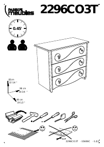 Bruksanvisning Parisot 2296CO3T Alice Kommode