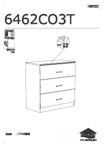 Hướng dẫn sử dụng Parisot 6462CO3T Infinity Tủ ngăn kéo