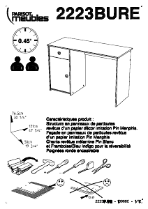 Návod Parisot 2223BURE Smoozy Písací stôl