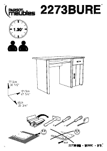 Návod Parisot 2273BURE Biotiful Písací stôl