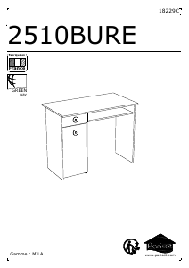 Manuale Parisot 2510BURE Mila Scrivania