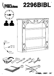 说明书 Parisot2296BIBL Alice书柜