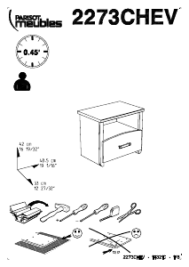 Hướng dẫn sử dụng Parisot 2273CHEV Biotiful Bàn đầu giường