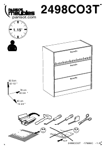 Használati útmutató Parisot 2498CO3T Charly Éjjeliszekrény
