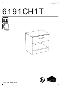 사용 설명서 Parisot 6191CH1T Infinity 침대 협탁