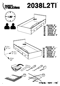 説明書 Parisot 2038L2TI Alpha ベッドフレーム
