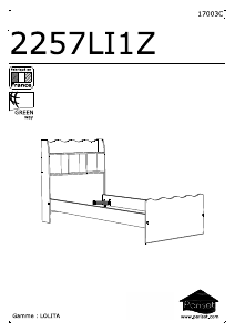 说明书 Parisot2257LI91 Lolita床架