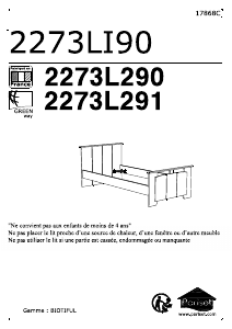 Návod Parisot 2273L290 Biotiful Rám postele