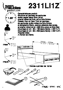 说明书 Parisot2311LITI Fabric床架