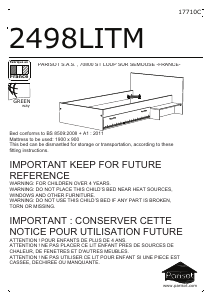 Návod Parisot 2498LITM Charly Rám postele