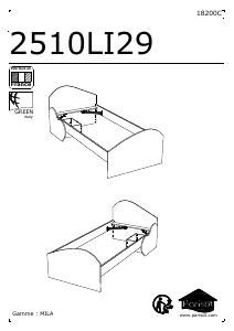 説明書 Parisot 2510LI29 Mila ベッドフレーム