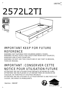 Manuál Parisot 2572L2TI Snoop Rám postele