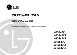 Manual LG MB-3847CB Microwave