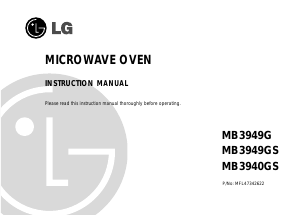 Manual LG MB-3949GS Microwave