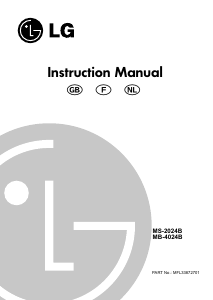 Handleiding LG MS-2024B Magnetron