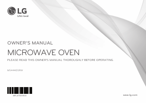 Manual LG MS4440SRW Microwave