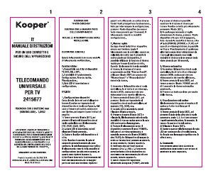 Manuale Kooper 2415677 Telecomando