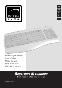 Manual de uso Speedlink SL-6451 Backlight Teclado