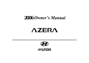Handleiding Hyundai Azera (2006)